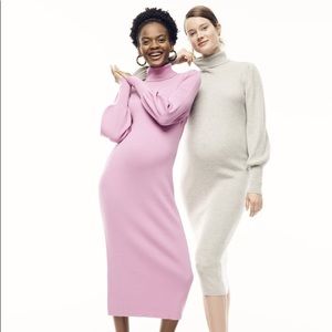 Hatch x J Crew grey turtleneck sweater dress S/M